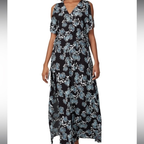 Thakoon Collective | floral flutter split sleeve bohemian maxi dress. Size 2 - Picture 1 of 10